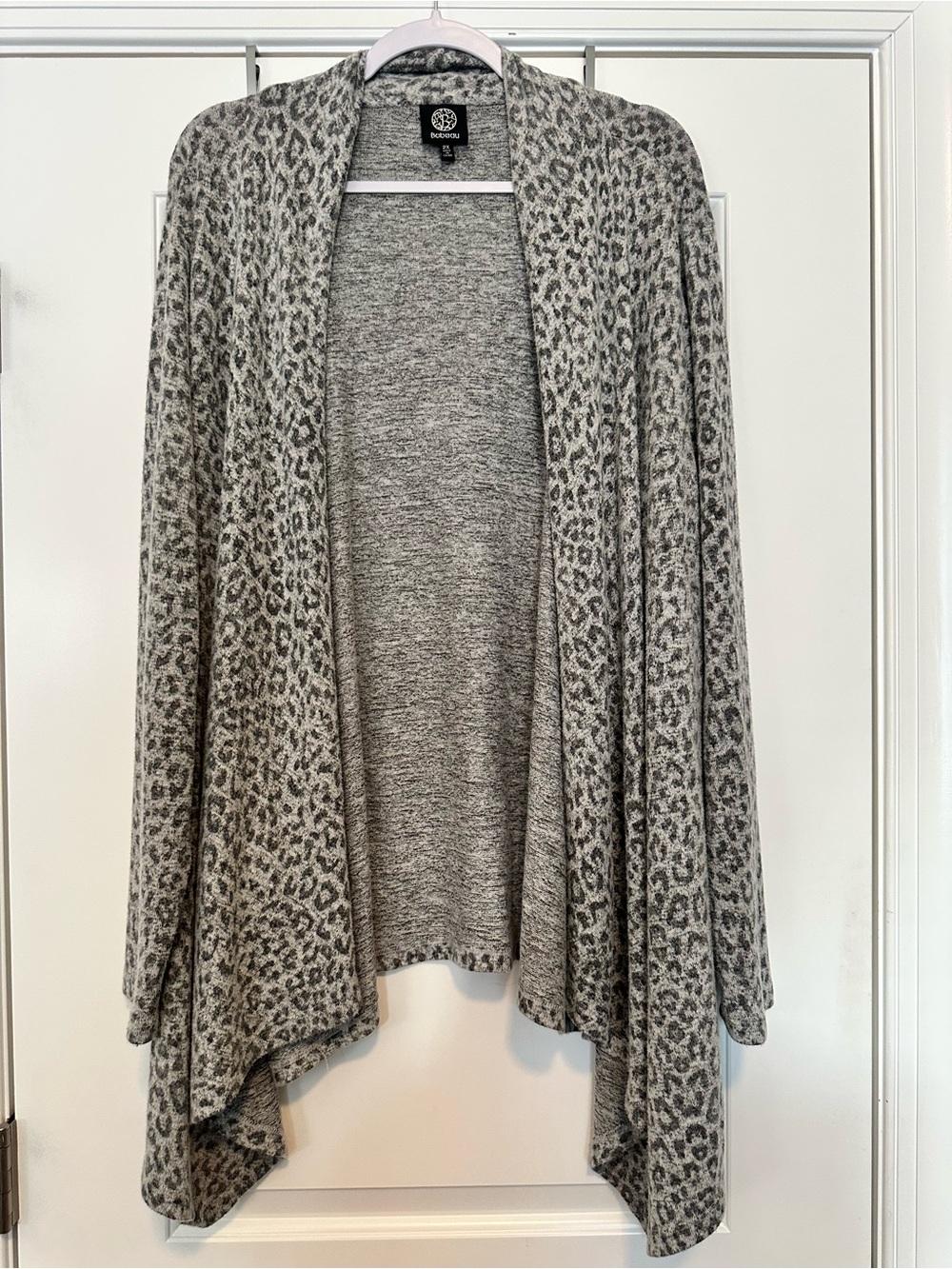 Bobeau Women’s Animal Print Cardigan Sweater